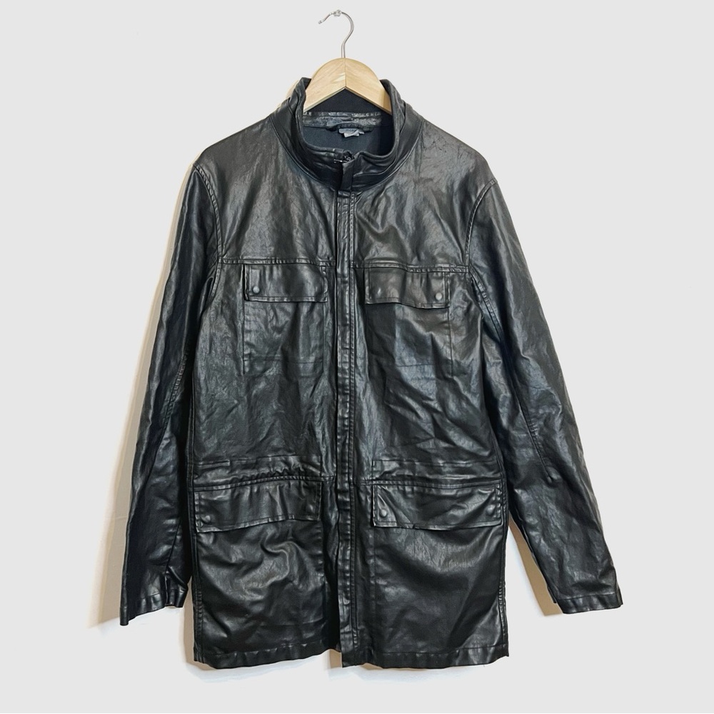 M0851 | Leather Trench Style Jacket